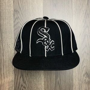 Chicago White Sox New Era Pinstripe 100% Wool Fitted Hat Size 7